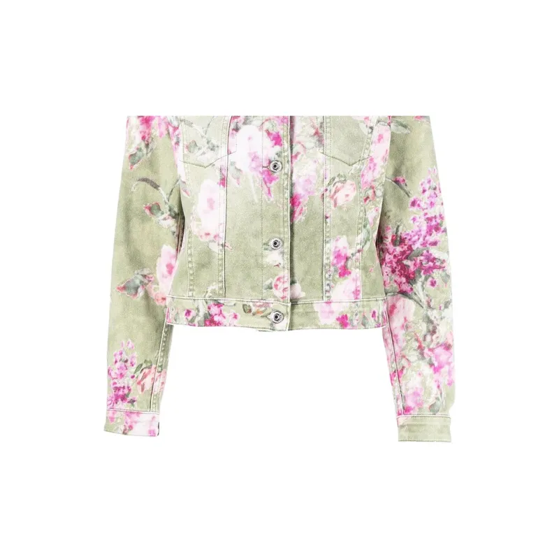 Blumarine Denim Jackets Women's Green-5