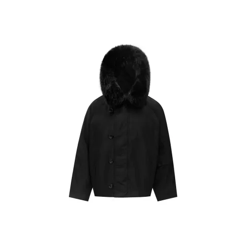 False Perception Parka Puffer Jacket Unisex Black