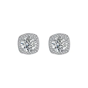 QIANCHANG S925 Silver Stud Earrings Women's