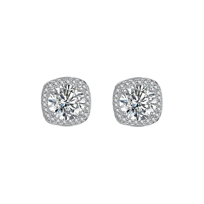 QIANCHANG S925 Silver Stud Earrings Women's-0