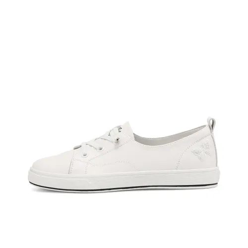 BOERDIQI Lightweight Height Increasing Low Top Casual Shoes Women's White