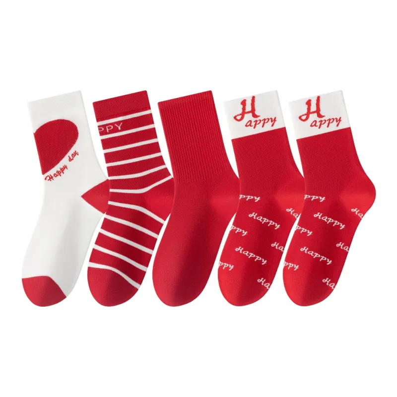 Caramella Mid Calf Socks Unisex Combo Set-12