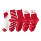 Large Heart+Horizontal Stripes+Plain Socks+Ribbed Cuff Happy+Ribbed Cuff Happy