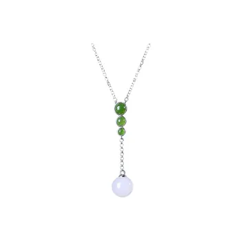 Jade Ink Love Minimalist Style Versatile White Jade Women's