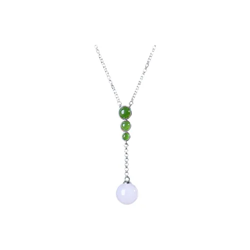 Jade Ink Love Minimalist Style Versatile White Jade Women's