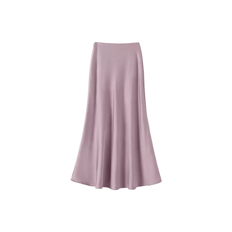 TOUCH Casual Long Skirt Women's Purple Pink-2