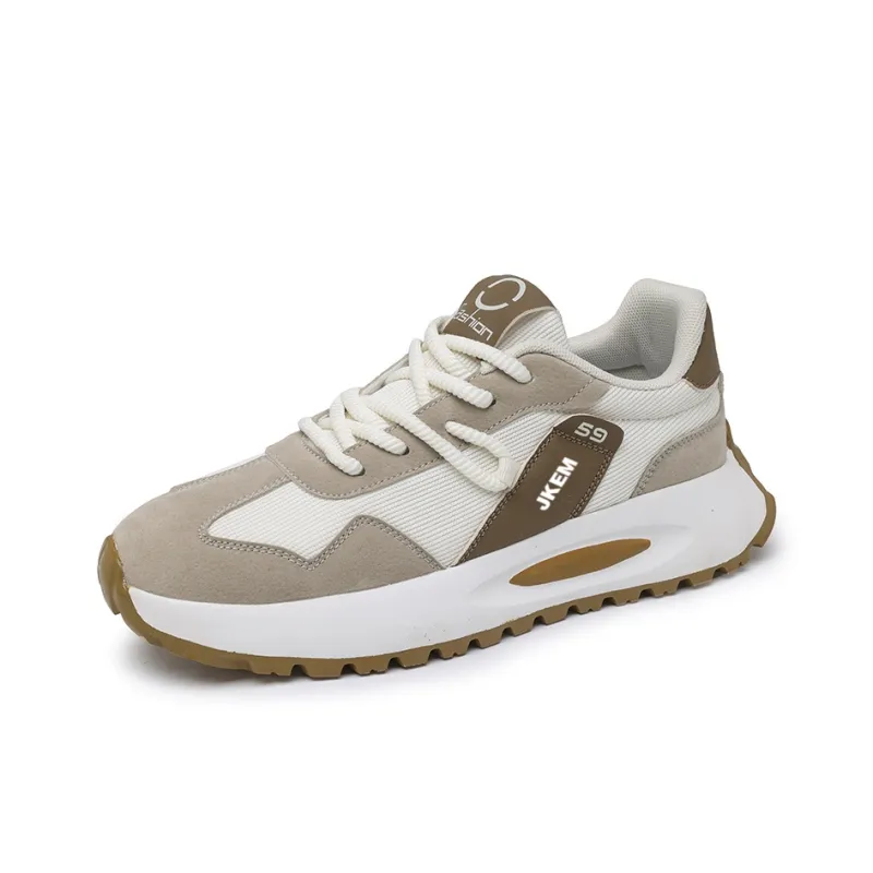 JKEM Anti Slip And Wear Resistant Height Increasing Low Top Casual Shoes Men's-5