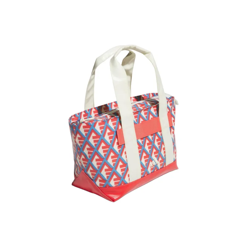 Adidas Polyurethane Handbag Unisex Ivory & Half Blue & Burst Texture & Dark Red-2