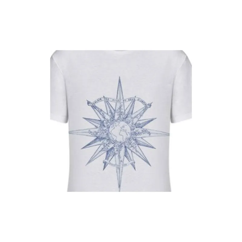 DIOR Geometric Pattern Print Crew Neck Pullover Short Sleeved T Shirt Women's White-2