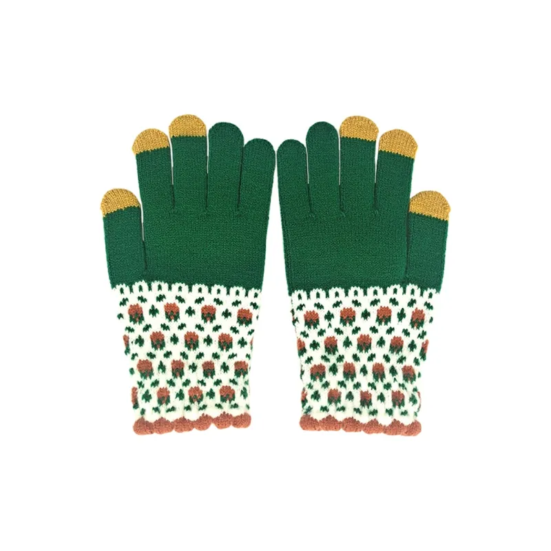 BAIJUAN Knit Gloves Unisex-2