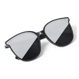 Semi-Round Frame with Black Frame and Gray Lens[Polarized]