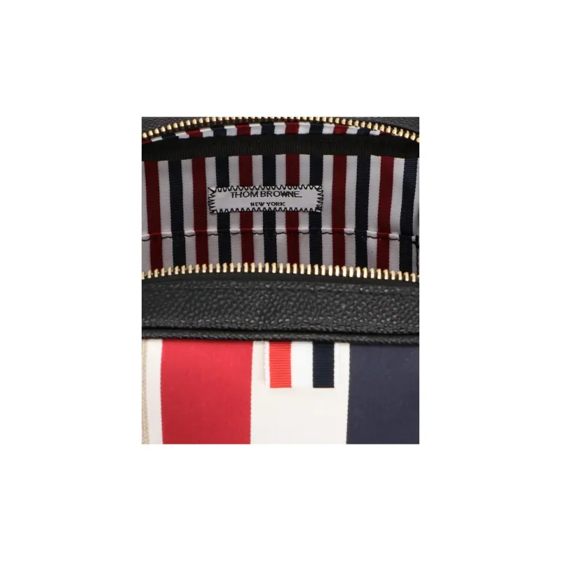 THOM BROWNE· Leather Shoulder Bag, Crossbody Bag Unisex-3