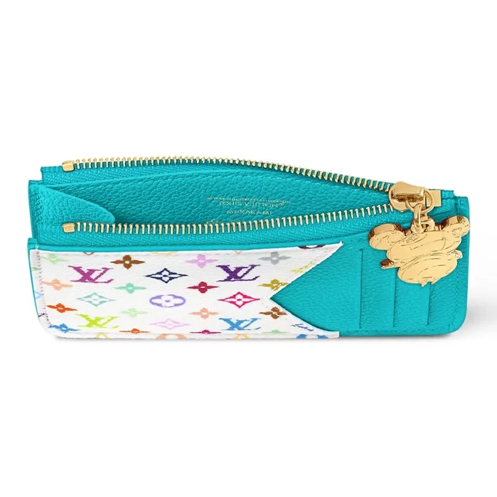 LOUIS VUITTON X Takashi Murakami Romy Card Holder Kabira Blue/White Multicolored-3