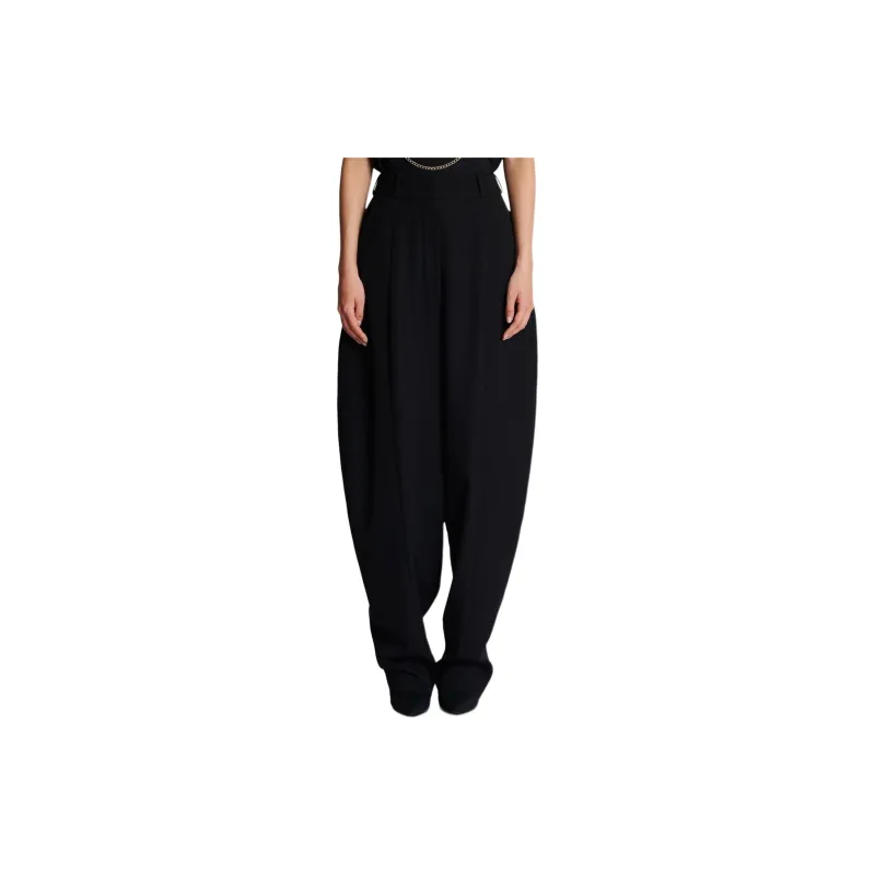BALMAIN High Waist Baggy Trousers-1