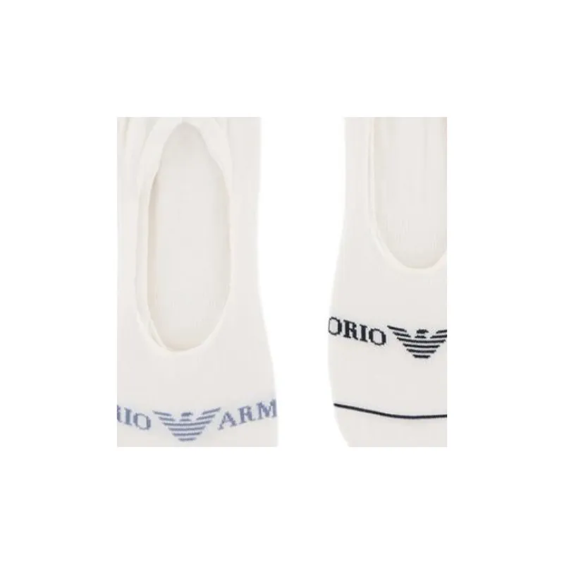EMPORIO ARMANI SS25 No Show Socks Men's 3 Pack White-4
