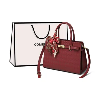 COMELY Cow Leather Handbags Shoulder Bag Crossbody Bag Regular Women's Burgundy