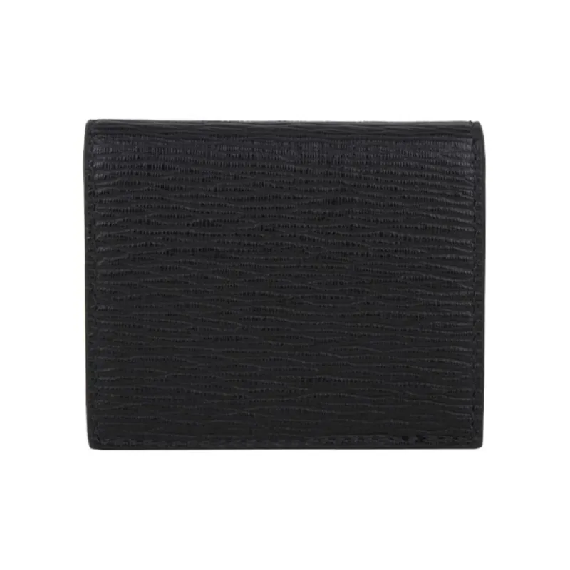FERRAGAMO GANCINI Cow Leather Wallet Men's Black-3