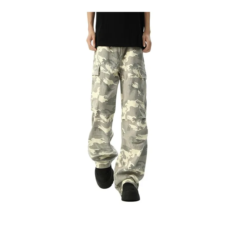 HOKLV Casual Pants Unisex Gray-7