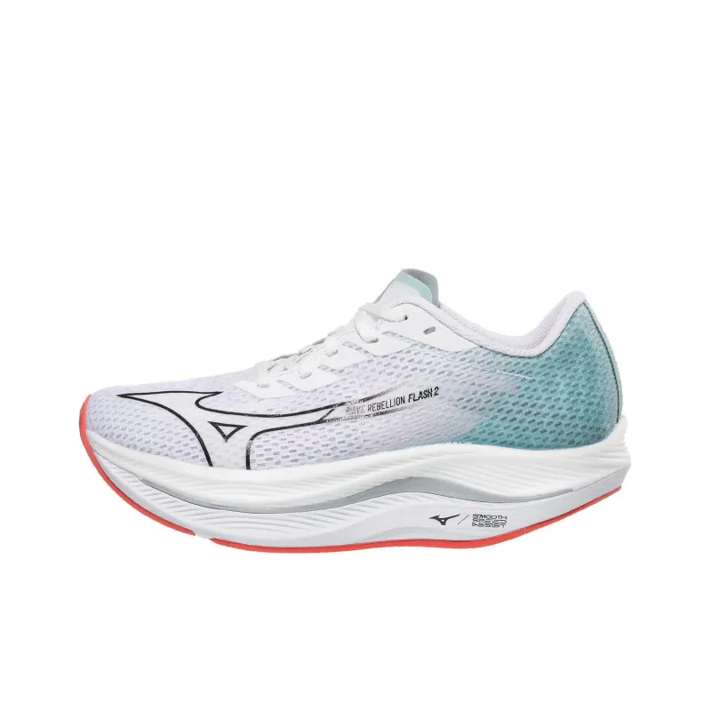 Mizuno Wave Rebellion Flash Cushioning Breathable Low-Top Training Running Shoes Women's White-0