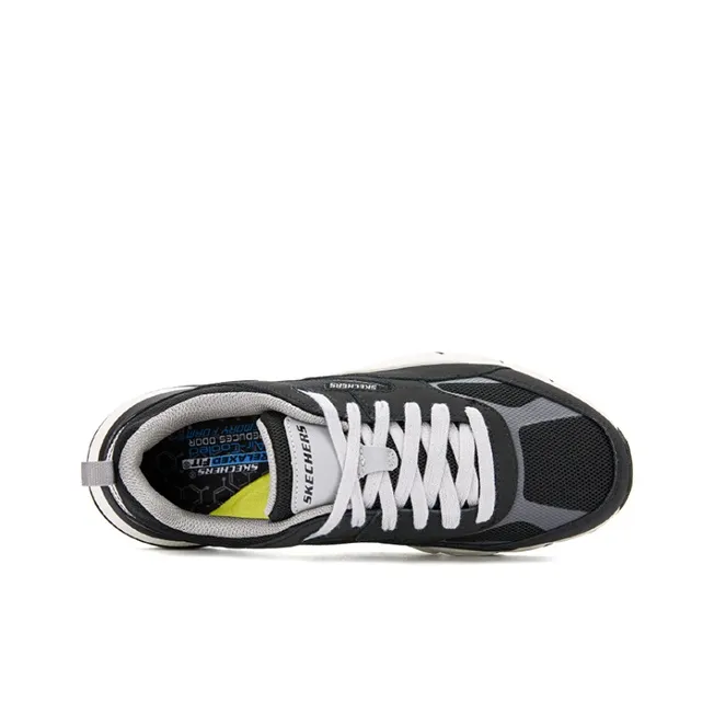 Skechers Non slip Lightweight Low Top Running Shoes Men's Black-3