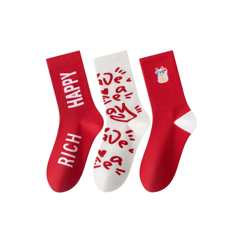 Caramella Mid Calf Socks Unisex Combo Set-27