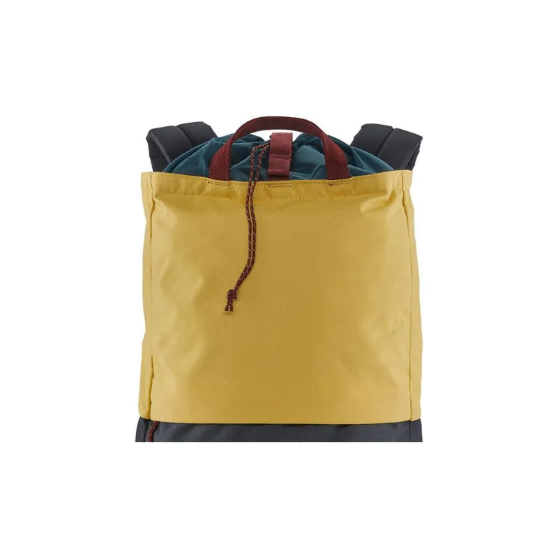 Patagonia 25L Backpack Double Shoulder Outdoor Bag Recycled Polyester Yellow & Asphalt Blue Unisex-3