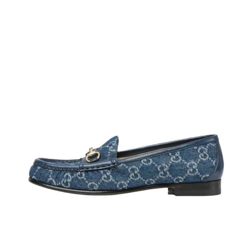 GUCCI Horsebit 1953 Loafers Women's Blue