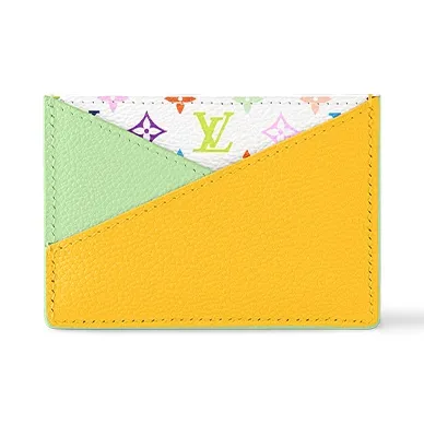 LOUIS VUITTON X Takashi Murakami Criss Cross Card Holder Multicolored/Green Tea/Gingko Yellow-2