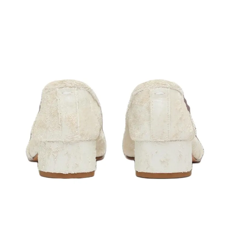 Maison Margiela Tabi Chunky Heel High Heels 3cm Women's White-4