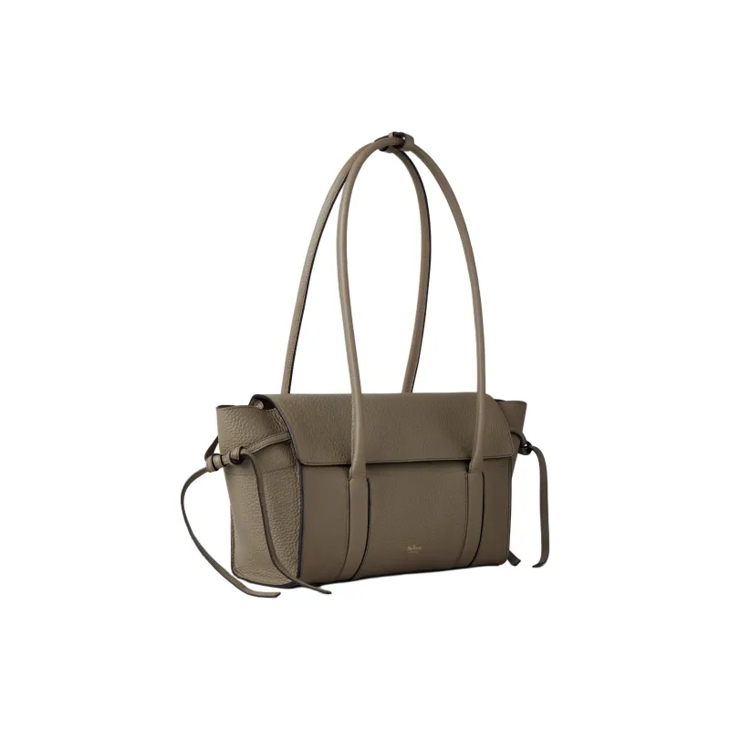 Mulberry Bayswater Calfskin Handbag, Shoulder Bag Trumpets Women's Linen Green-1