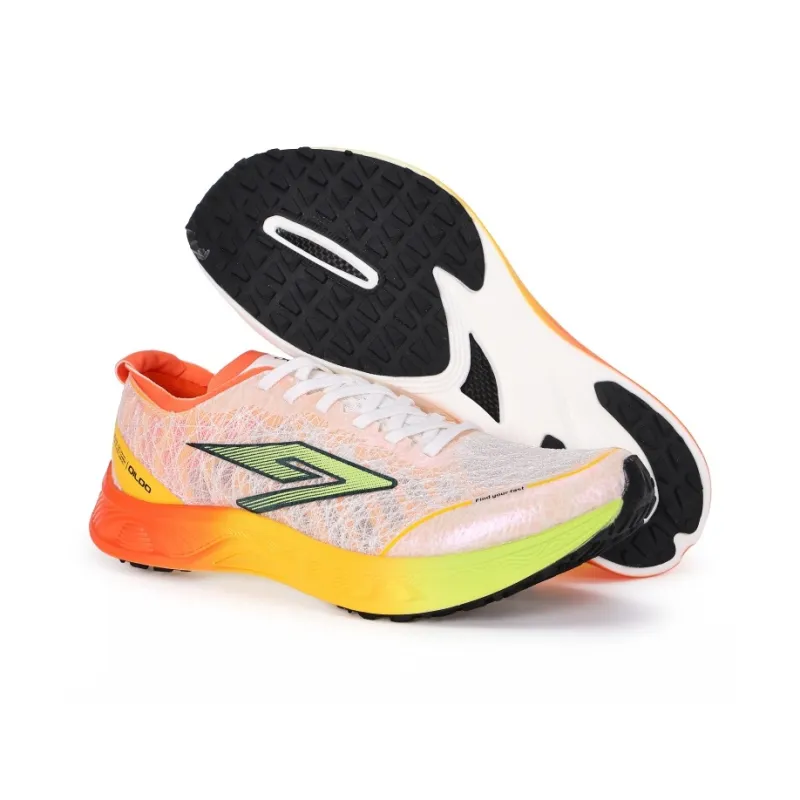 QILOO Anti-Slip And Wear-Resistant Breathable Low-Top Full Palm True Carbon Plate Running Shoes Unisex Sunrise Sunrise-5