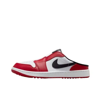 Jordan Air Jordan 1 Anti Slip Wear Resistant Low Top Golf Shoes Men's Red White