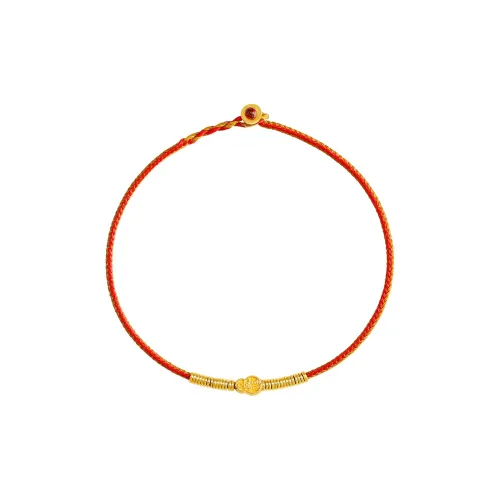 REDYEAR Blessing Wealth Small Gourd # Good Luck Solid Gold 999 Fixed Price Gold Bracelet Unisex