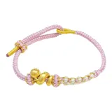 999 Fine Silver-Coiled Snake Pink Cord (Gold)