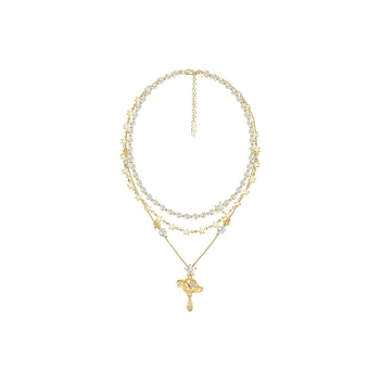 Masw Niche Spliced Chain With Fringe Necklaces Women's