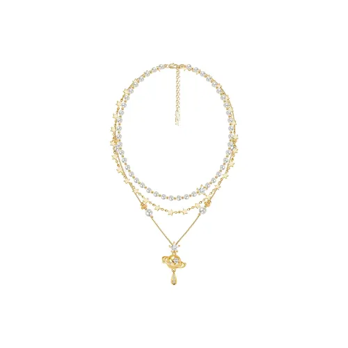 Masw Niche Spliced Chain With Fringe Necklaces Women's