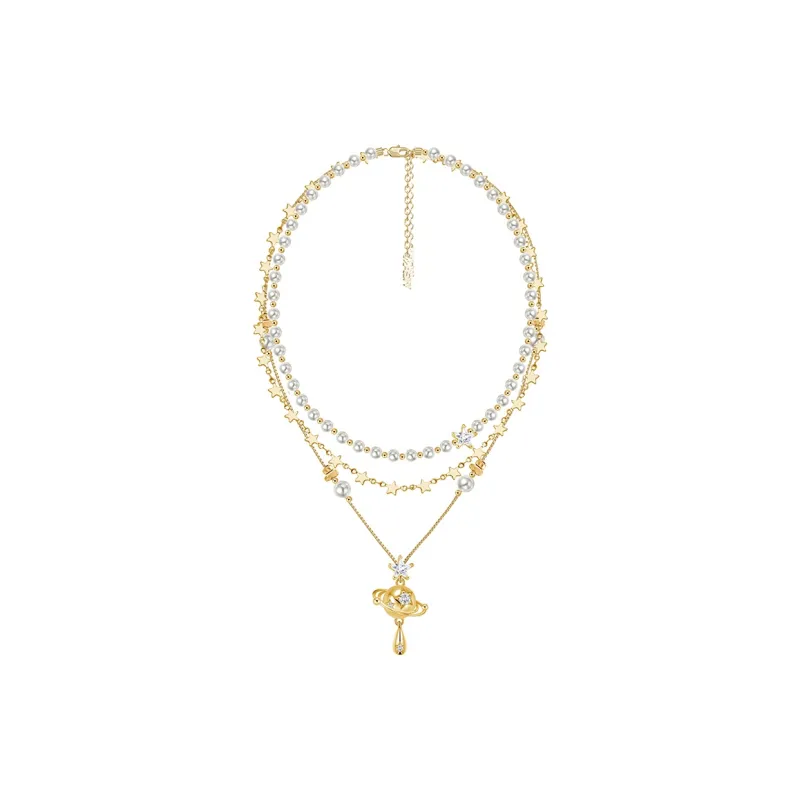 Masw Niche Spliced Chain With Fringe Necklaces Women's-0