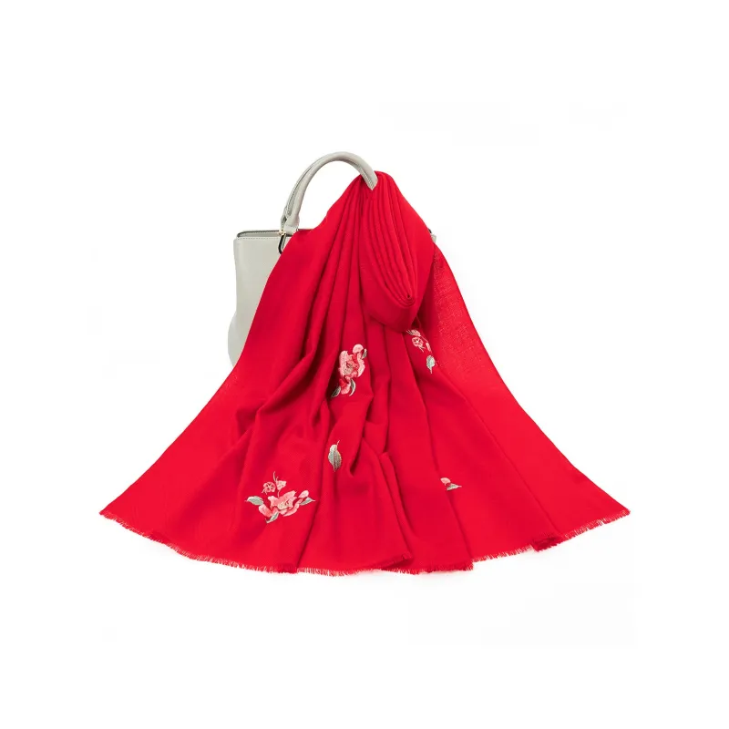 Shanghai Story 100% Sheep Wool Shawls Women's Fragrance Collection 3 Colors Available-30