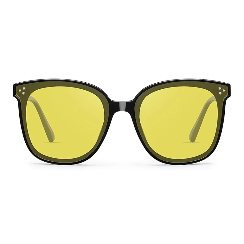 VEGOOS TR/Memory Plastic Square Sunglasses Unisex Black Frame-8