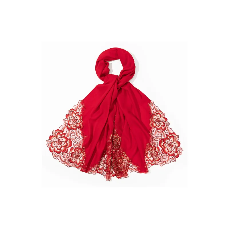 Shanghai Story 100% Sheep Wool Shawls Women's Fragrance Collection 3 Colors Available-13