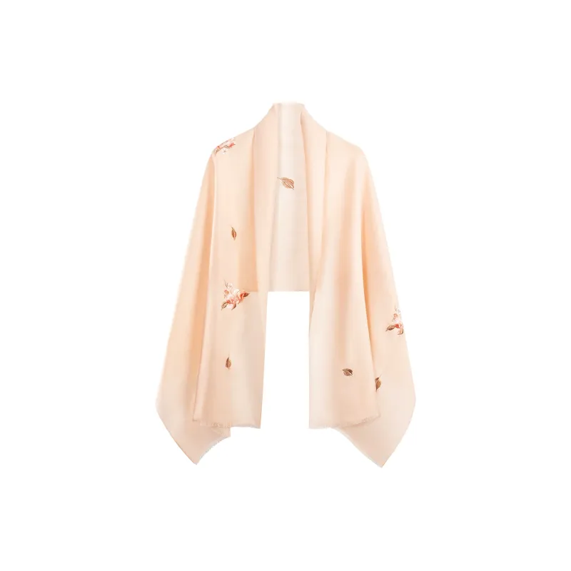 Shanghai Story 100% Sheep Wool Shawls Women's Fragrance Collection 3 Colors Available-32