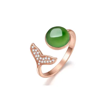 Oriental Jade Hetian Jade Rings Jasper Women's