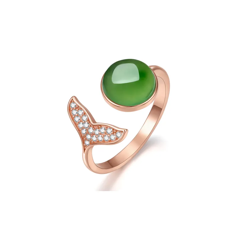 Oriental Jade Hetian Jade Rings Jasper Women's-0