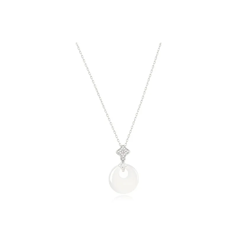 Emerald Chalcedony Necklaces Women's-0