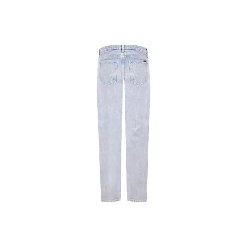 SAINT LAURENT Button Detailed Low Waist Jeans-1