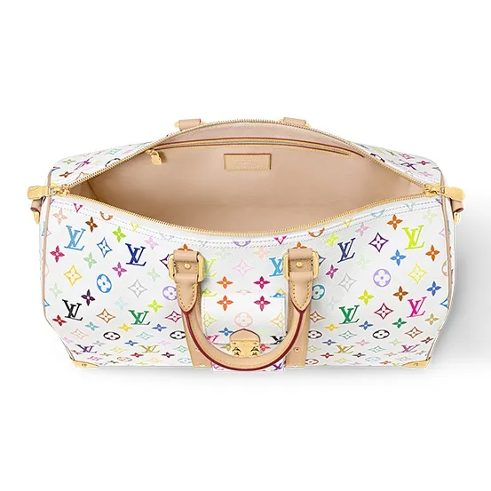 LOUIS VUITTON X Takashi Murakami Keepall Bandouliere 45 White Multicolored-3