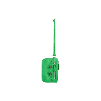 Balenciaga Le Cagole Lambskin Coin Purse Women's Bright Green