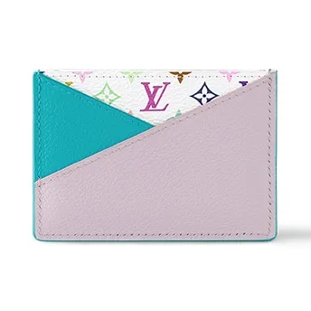 LOUIS VUITTON X Takashi Murakami Criss Cross Card Holder Multicolored/Kawaii Pink/Washed Blue-2