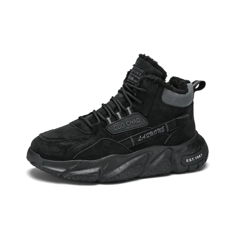 PLAY COBBLER Warm Wear Resistant Height Increasing Snow Boots Men's-4