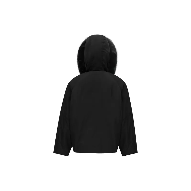 False Perception Parka Puffer Jacket Unisex Black-1
